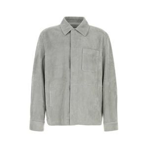 Loewe Men Light Grey Suede Jacket